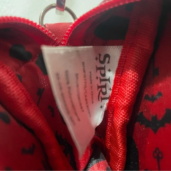 Crossbody Black Red Bat Vampire Purse Bag Spirit Halloween Grunge Punk Gothic - Picture 9 of 10